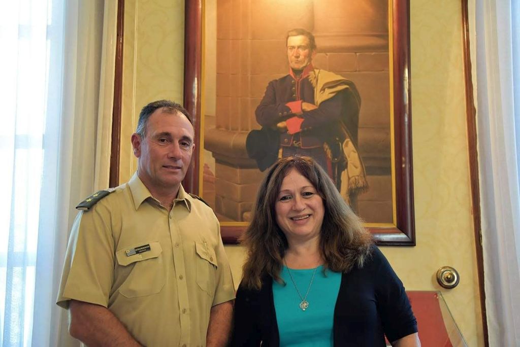 Con el General Mario Stevenazzi en el Comando General del Ejército 