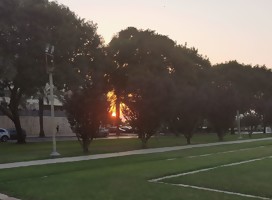 Atardecer sobre el parque Emek HaHule de Modiin