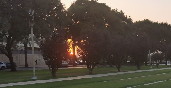 Atardecer sobre el parque Emek HaHule de Modiin