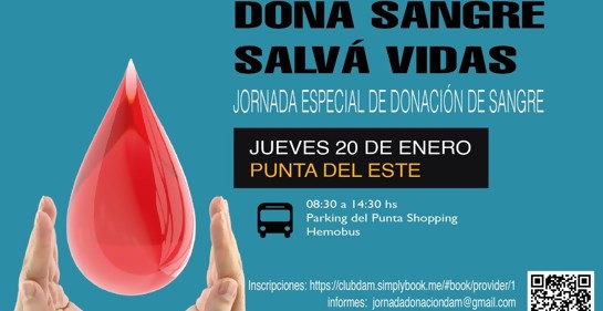 Primera jornada de donación de sangre del CLUB DAM fuera de Montevideo