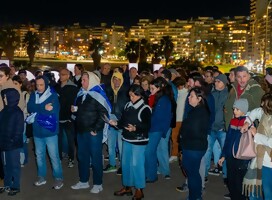 Juntada por Israel en el cartel de Montevideo